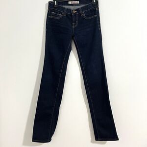 J. Brand Jeans Women's Size 24 Low Rise Straight Dark Wash The Blue Preppy Y2K